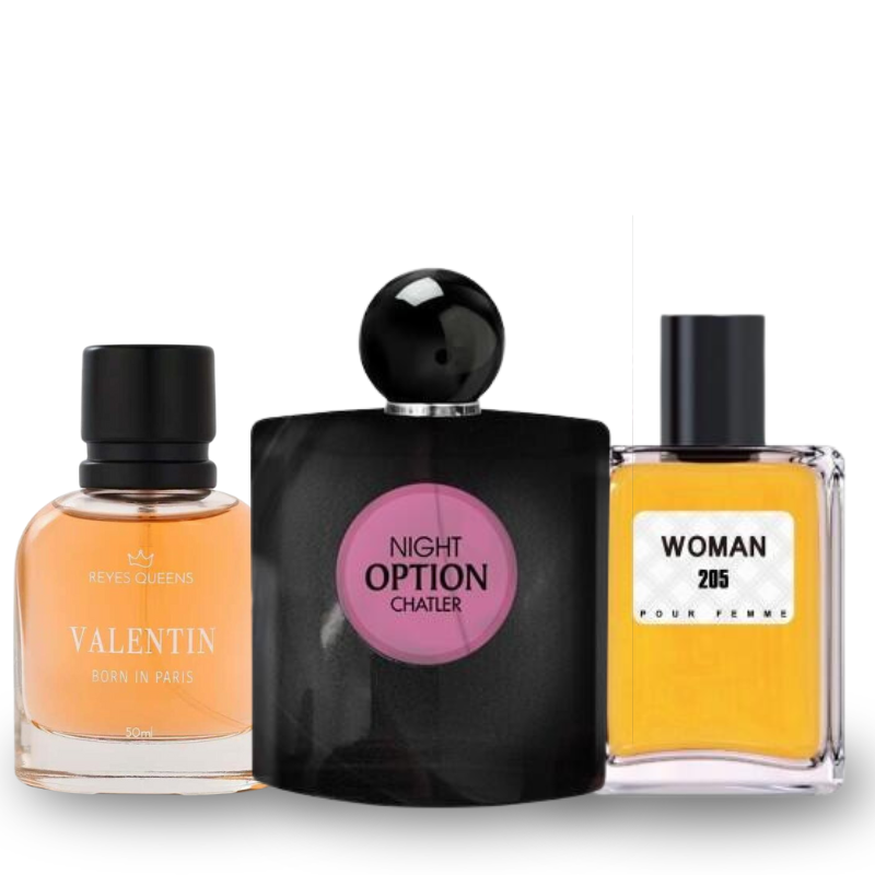 Combo de 3 Perfumes VALENTIN, NIGHT OPTION, WOMAN